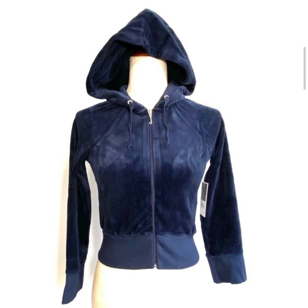 Velvet blue juicy couture zip up